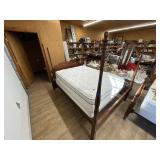 Full/Queen Size Bed Frame w/ Full Size Mattress