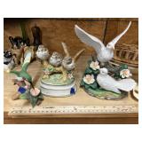 3pc - Ceramic Bird Figurines