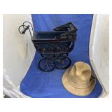 Hat & Wooden Decorative Carriage