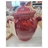 Hand Painted Earthtinware Cookie Jar