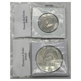 Eisenhower Dollar 1974-D Kennedy Half Dollar