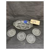 5 Pcs - Serving Dish & 4 Butter Pats