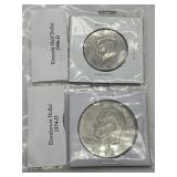 Eisenhower Dollar 1974-D Kennedy Half Dollar