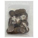 Approx 100 Wheat Pennies - var years