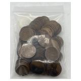 Approx 100 Wheat Pennies - var years