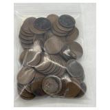 Approx 100 Wheat Pennies - var years