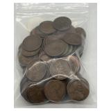 Approx 100 Wheat Pennies - var years