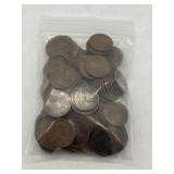 Approx 100 Wheat Pennies - var years