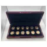 Boxed Set of 12 Pennies Wood Display Box