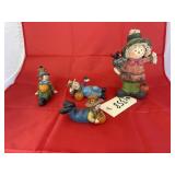 4pc - Scarecrow Lighted Figurines