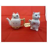 2pc- Cat & Owl Small Teapot