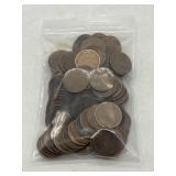 Approx 100 Wheat Pennies - var years