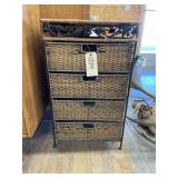 Wicker Stand w/Drawers