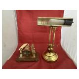 Brass Bell & Desk Lamp