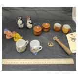 4 - Salt/Pepper Sets & 2 Small Cups