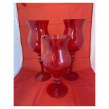 3pc - Pedestal Glass Vases