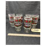 6 - Dr Pepper Glass Tumblers