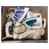 Box w/Decorative Santa & Irons