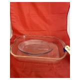 2pc - Fire King Pie Pan - 9x13 Dish Chipped