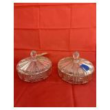 2 - Glass Candy Dishes w/Lid