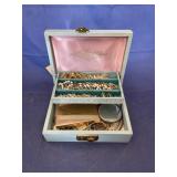 Small Jewelry Box w/Costume Jewelry