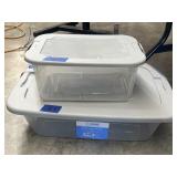 2 Plastic Bins w/ Lids