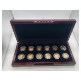 Boxed Set of 12 Pennies Wood Display Box