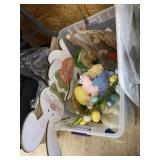 Assorted Easter Dï¿½cor in Plastic Tote w/Lid