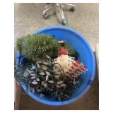 Plastic Tub w/ Lights - Clips - Garland & More