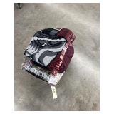 Box w/Sheets & Throw Blankets