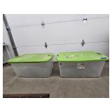 2 Plastic Totes w/Lids