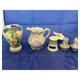 5pc - Vase - Creamer - Salt & Pepper Shakers