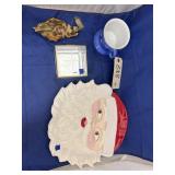 4 Pcs - Santa Platter - Mug - Trinket Box