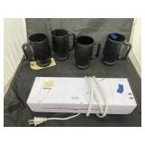 5 Pcs - Beer Mugs & Amazon Basic Thermal Laminator