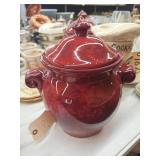 Hand Painted Earthtinware Cookie Jar