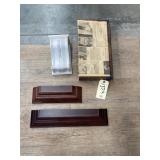 5pc - Misc Shelves - Glass - Wood Organizer