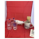 7pc - Assorted Glasses - Coffee Mug & Dish