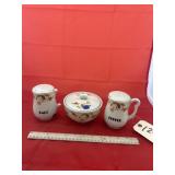 Coverd Dish - Salt & Pepper Shaker 1 Handle Broke