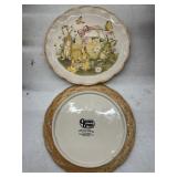 6pc - Cracker Barrel Bunny Baskets 2 Plates - 4 Mu