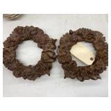 2pc - Wood Wreaths