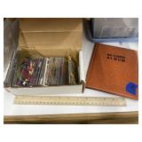 Box of Assorted Basketball Cards & Album