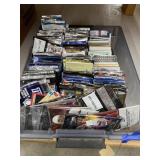 Bin of Assorted Opened Sports Card Packs