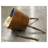 Wooden Footed Bucket - AS IS