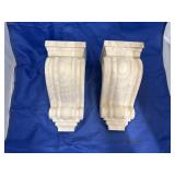 2 Boxes - 2 Wooden Wall Hanging Cornices ea