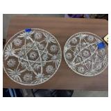 2 - Glass Serving Platters