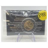 1943 Genuine Steel Wartime Wheat Cent