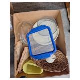 Box w/Baskets - Strainer - Anchor Pan - Glass Bowl