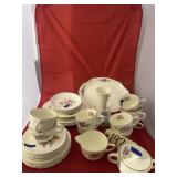 Tea Cups - Serving Platter - Plates - Cream/Sugar