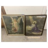 2 Framed Pics - Jesus & Angels