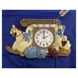 Welcome Battery Op Clock